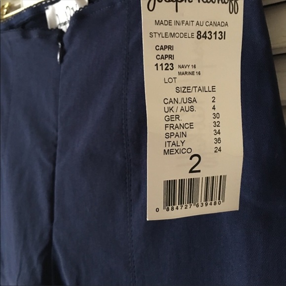 🆕 JOSEPH RIBKOFF | Navy Pants Size 2 - Picture 3 of 4